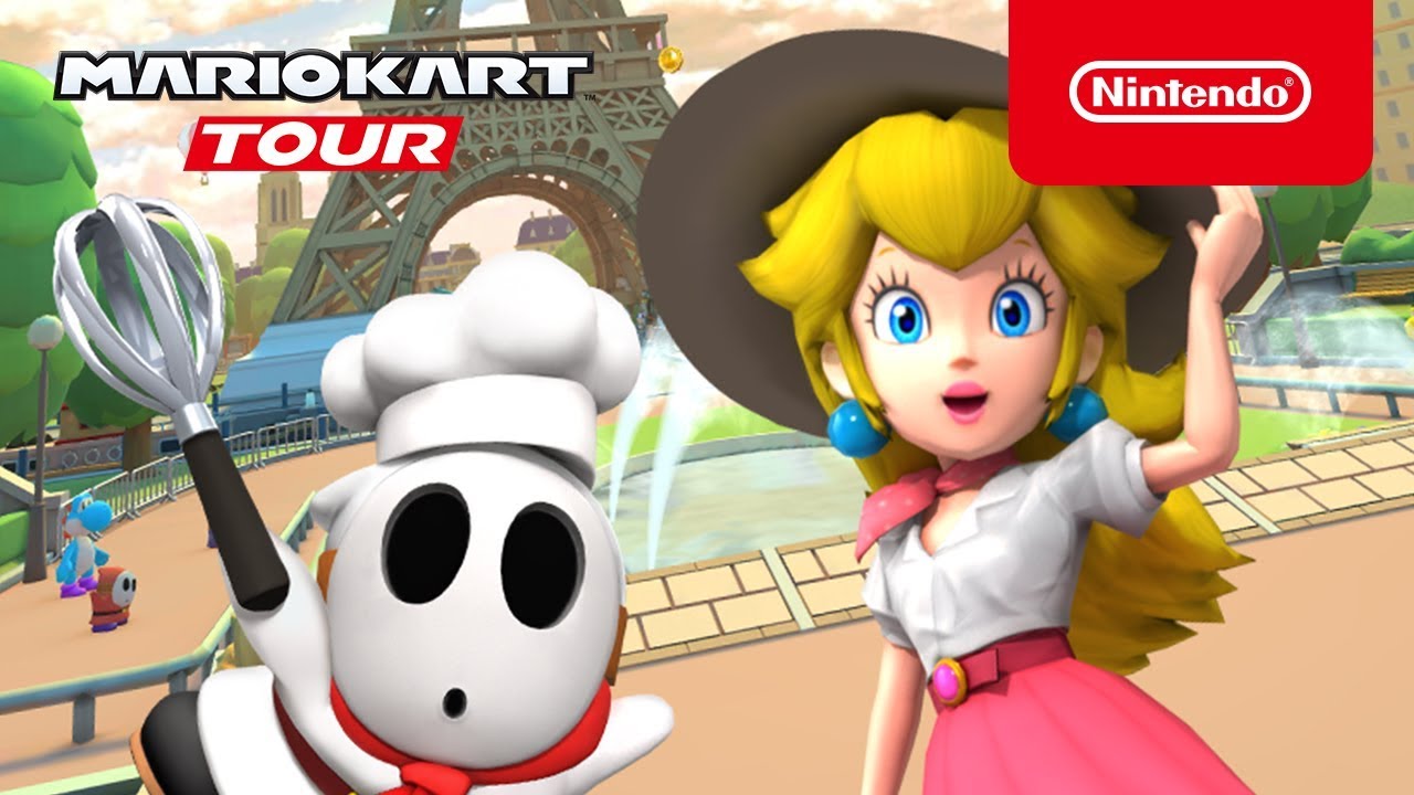 Mario Kart Tour Paris Tour Guide: New Paris Promenade Course, Toad (Pit Crew), Peach (Vacation), and Shy Guy (Pastry Chef) Drivers, Gliders, Karts, Challenges and More