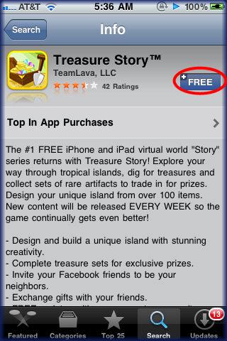 Treasure Story Walkthrough