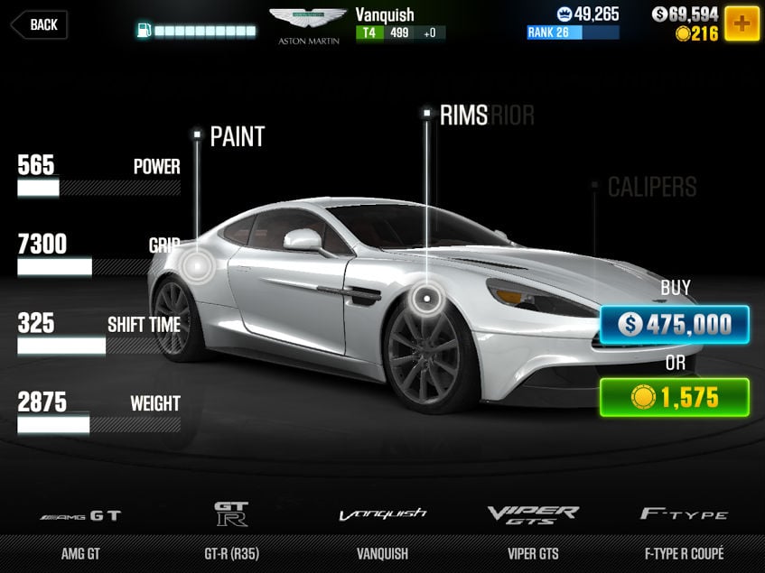 CSR2 Aston Martin Vanquish