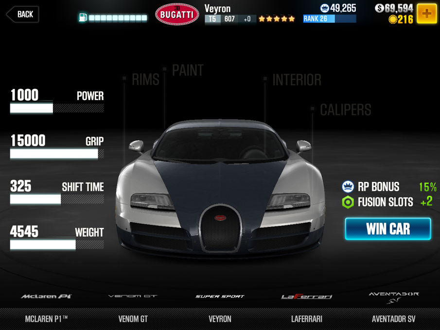 CSR2 Bugatti Veyron
