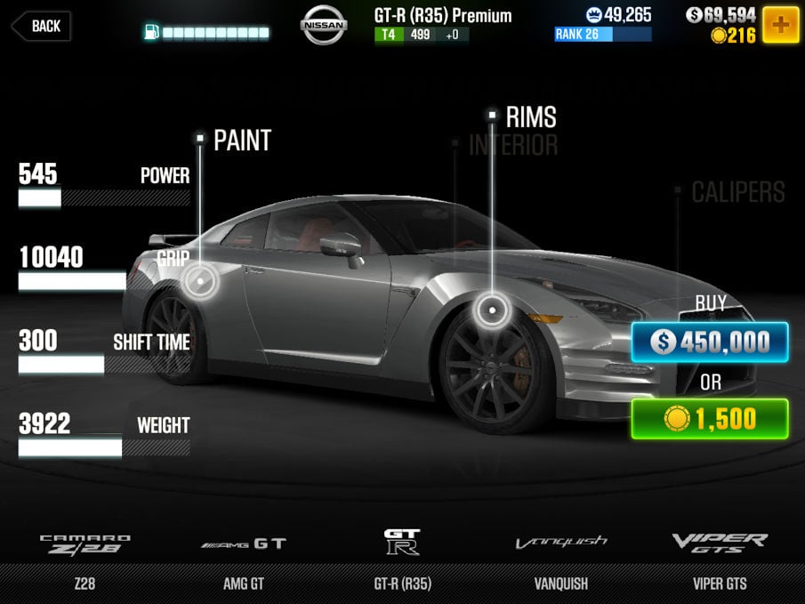 CSR2 Nissan GT R (R35) Premium