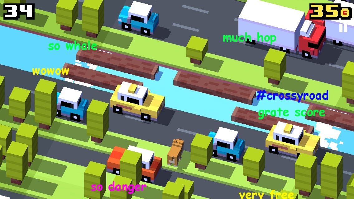 CrossyRoad_InAction_Doge