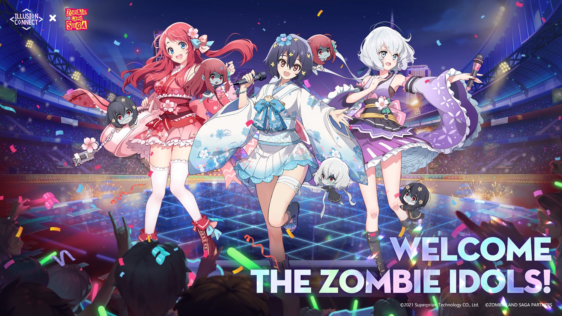 Popular Anime Series Zombie Land Saga teams up with Illusion Connect in Crossover Event