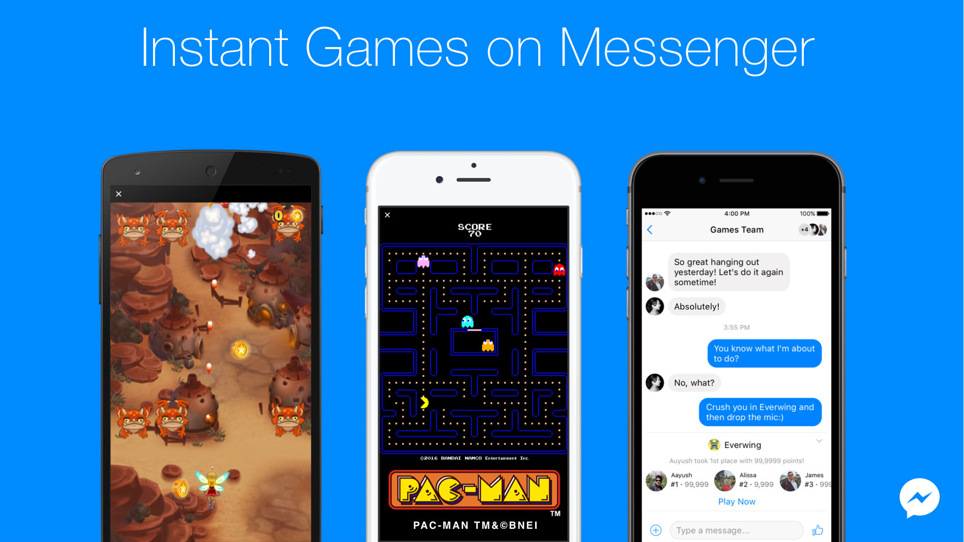 Facebook Instant Games Puts Big Games in Your Messenger App