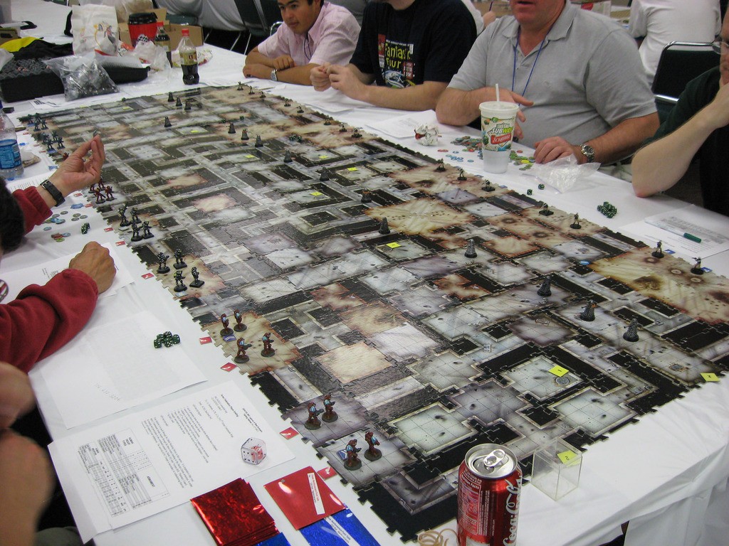 Here you can see the guys from BoardGameGeek.com playing the original board game.
