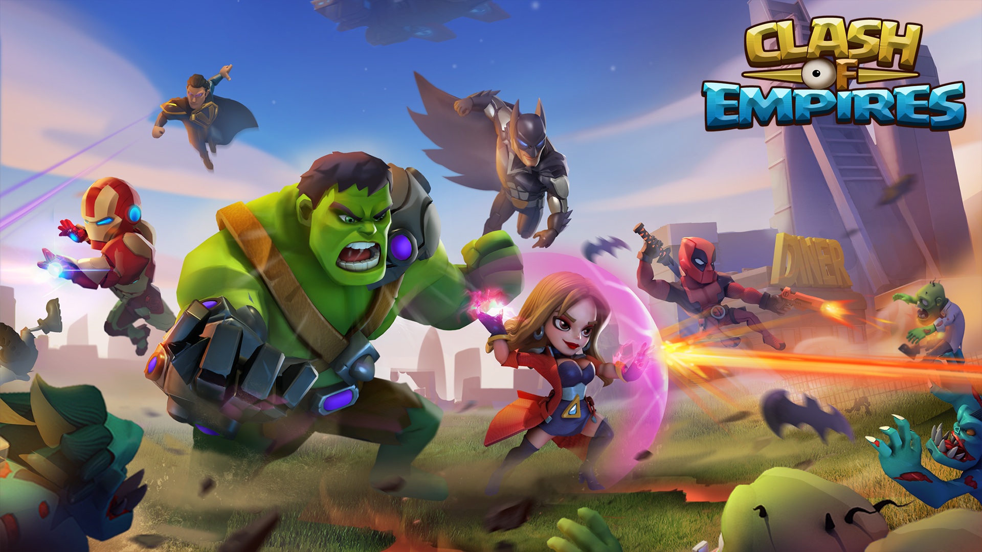 Clash of Empires: Zombies War on mobile is Clash meets zombies meets superheroes