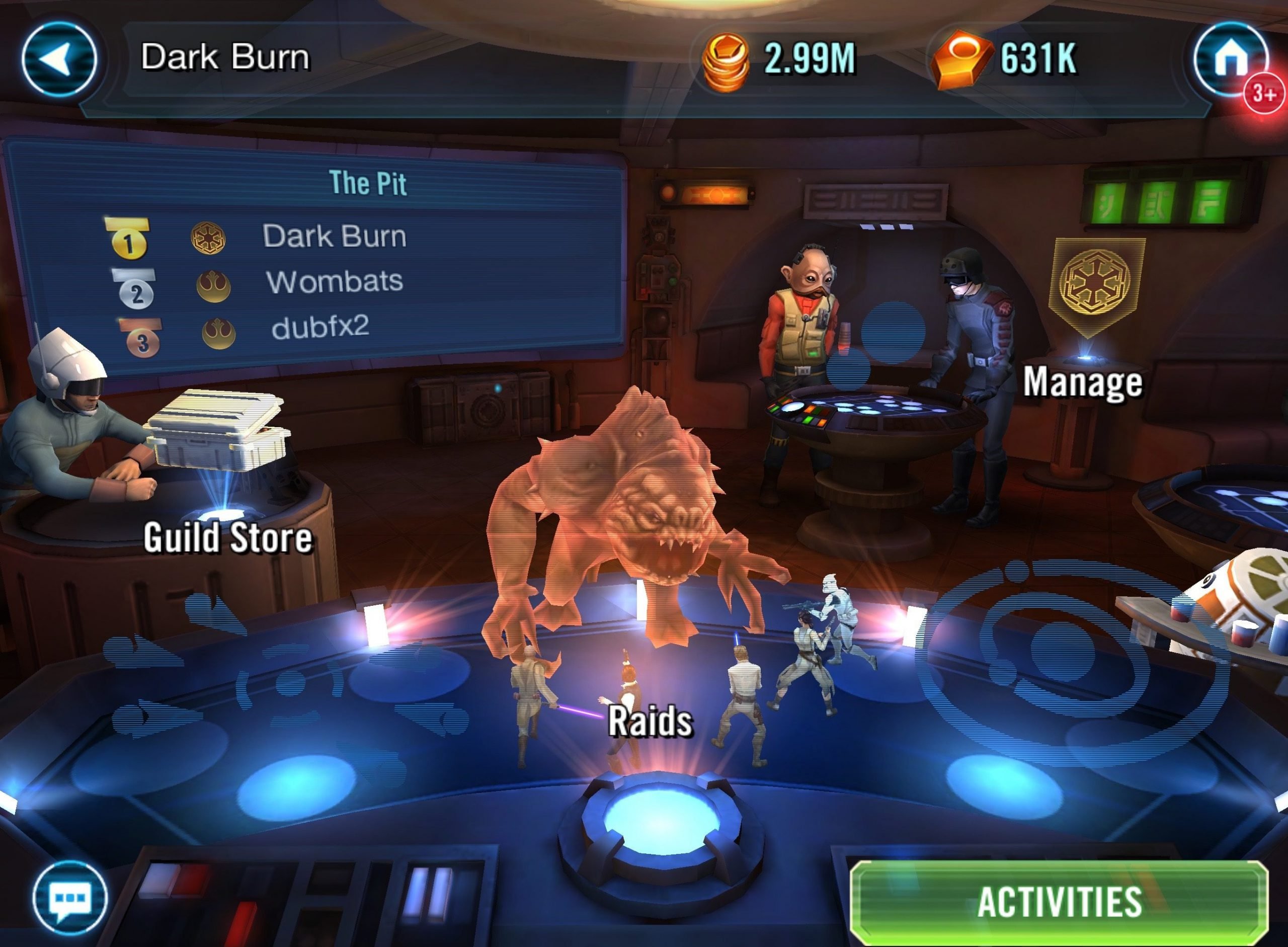 Star Wars: Galaxy of Heroes guild cantina