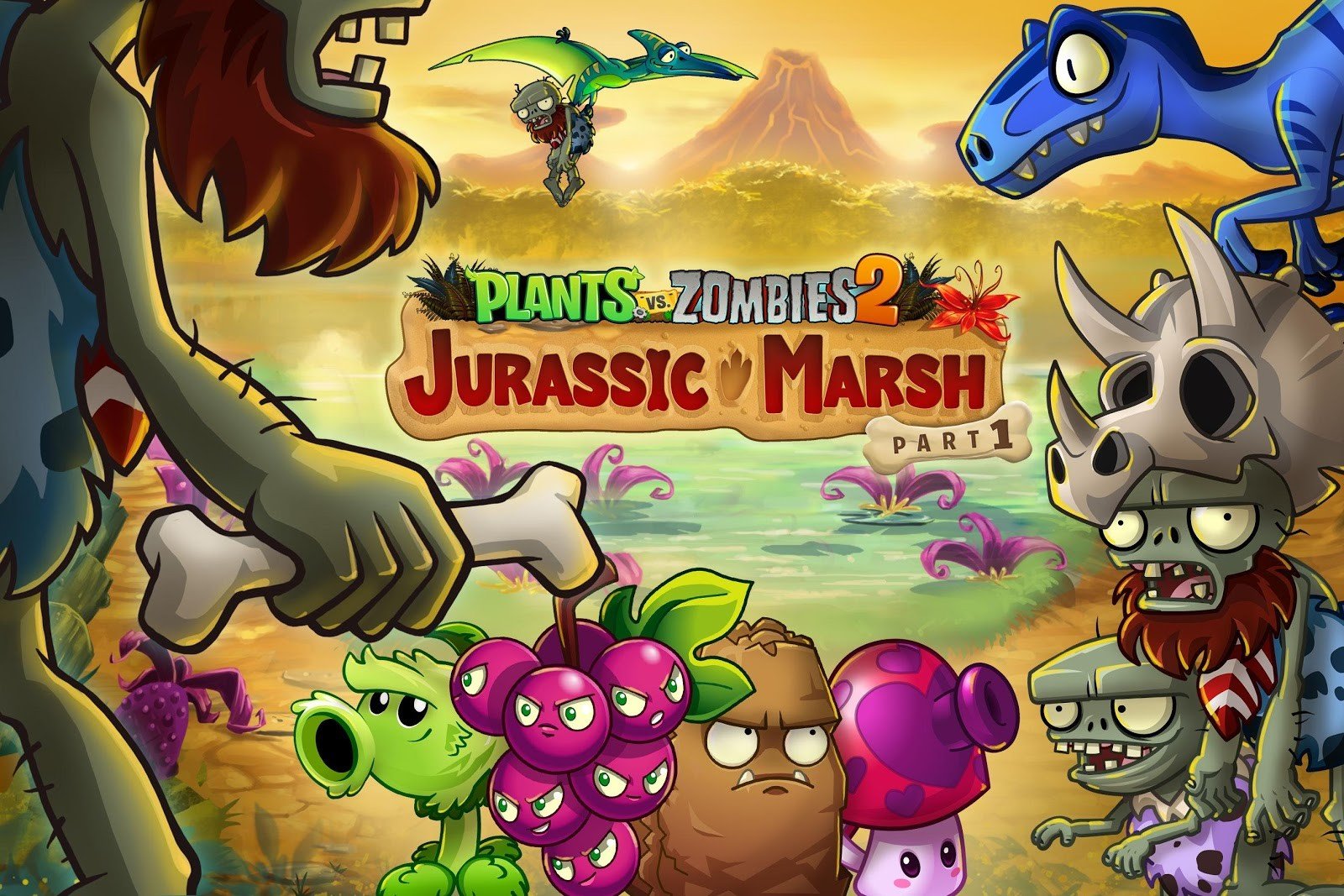 Plants vs. Zombies 2 Gets Prehistoric with Jurassic Marsh Update