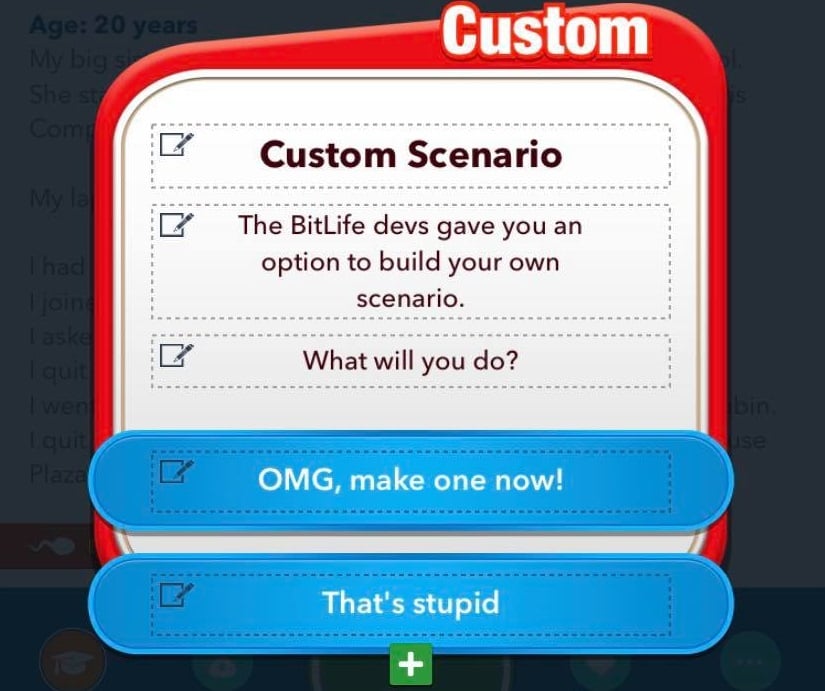 BitLife: How to Create your Own Custom Scenarios and How to Share Them With Friends?