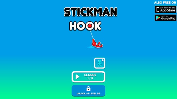You’ll Struggle To Keep Your Stickman Alive In Stickman Hook On Poki