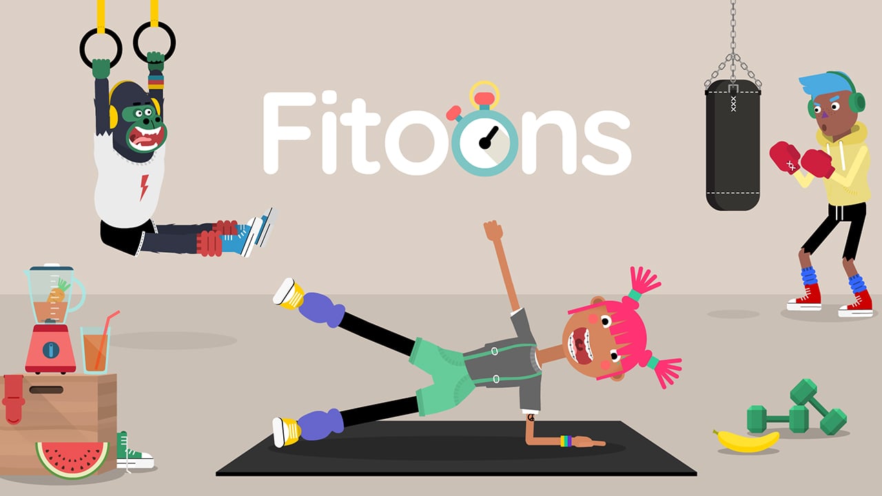 Fitoons is a fitness app that lets you feed broccoli to a snowboarding cat