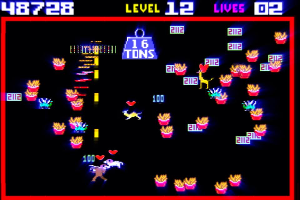 Under the Llamasoft brand, Minter has released plenty of unique mobile games. (pictured: Minotron 2112)
