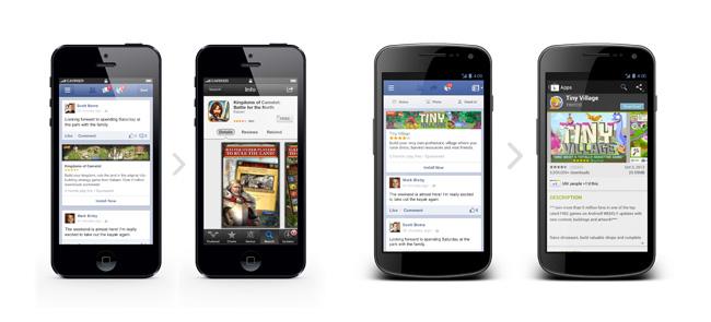 Facebook continues its mobile charge with app install ads