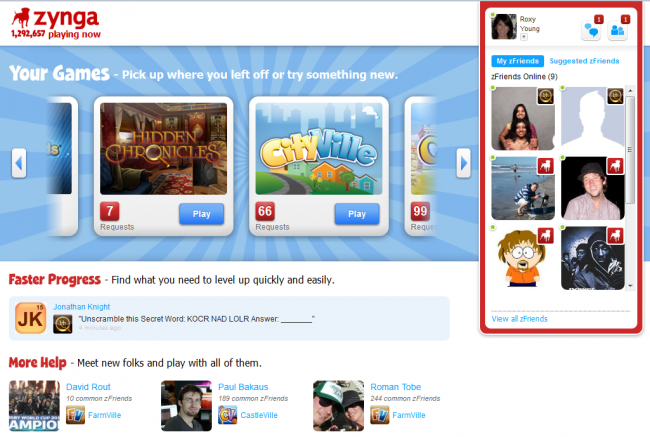 Zynga’s social gaming platform introduces a new way to play
