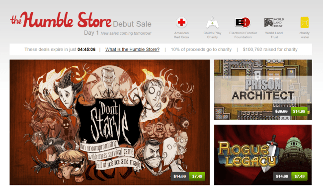 The Humble Store debuts with massive game deals