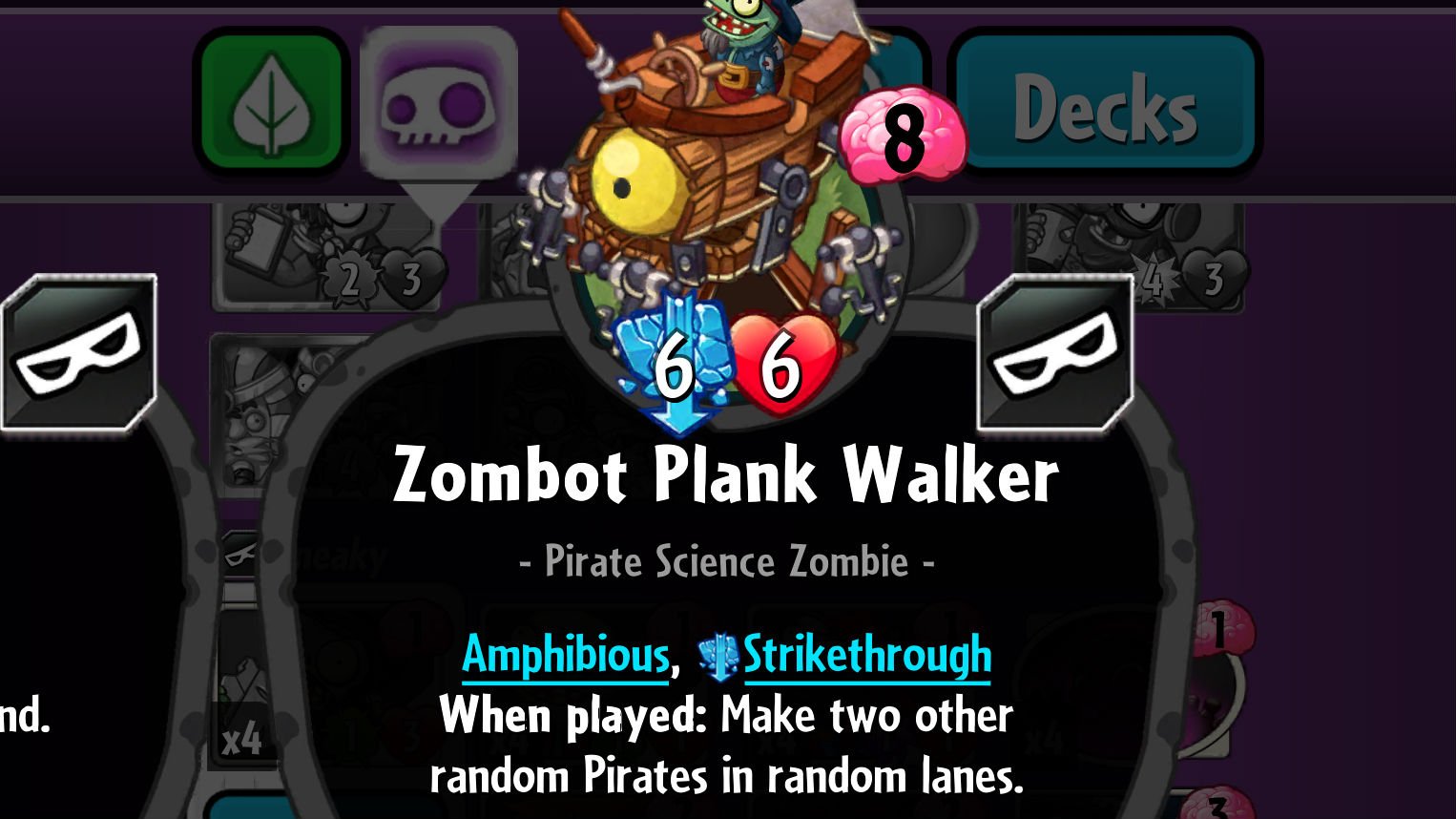 Plants vs. Zombies Heroes Zombot Plank Walker
