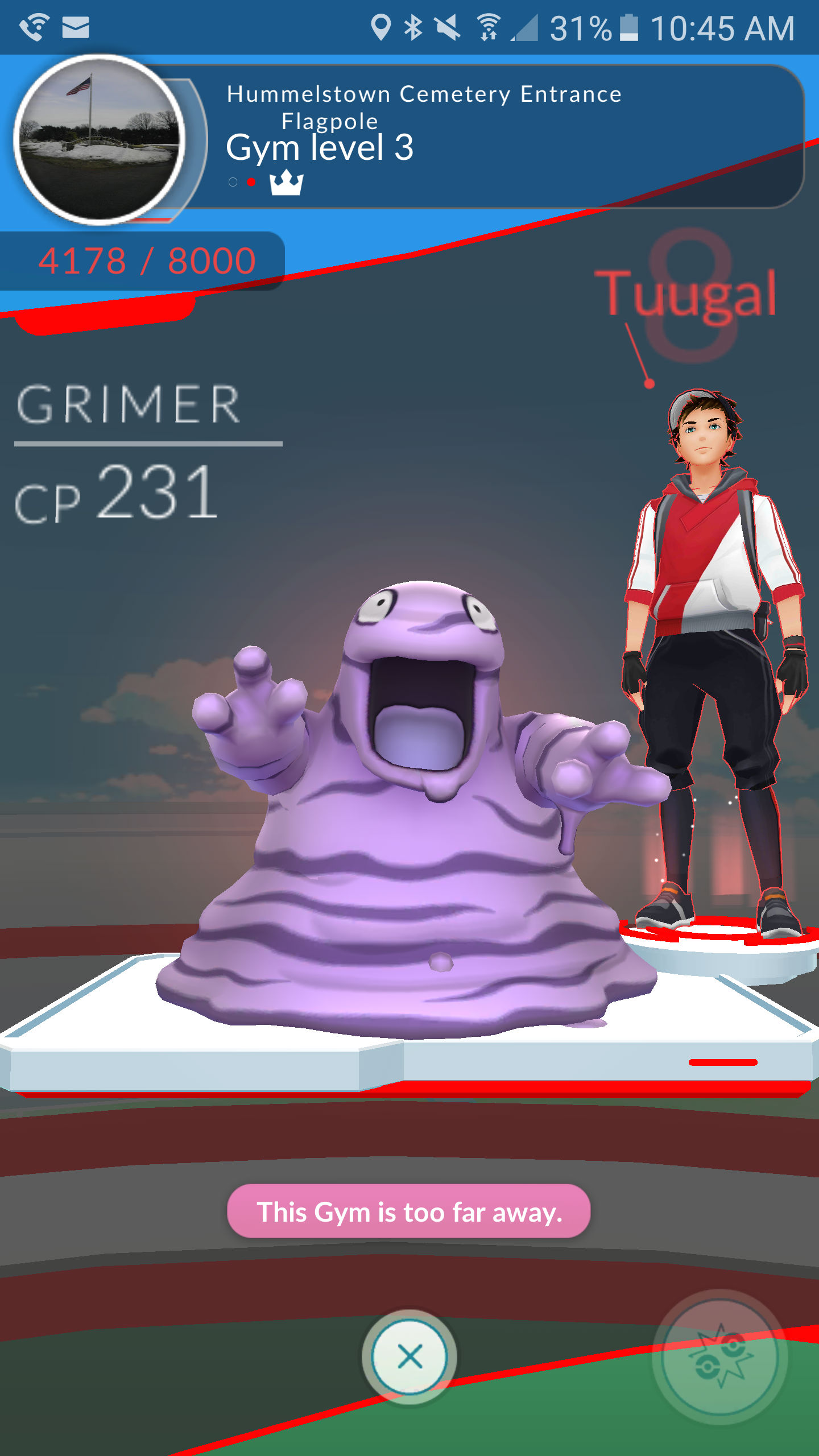 Pokemon GO gym battle