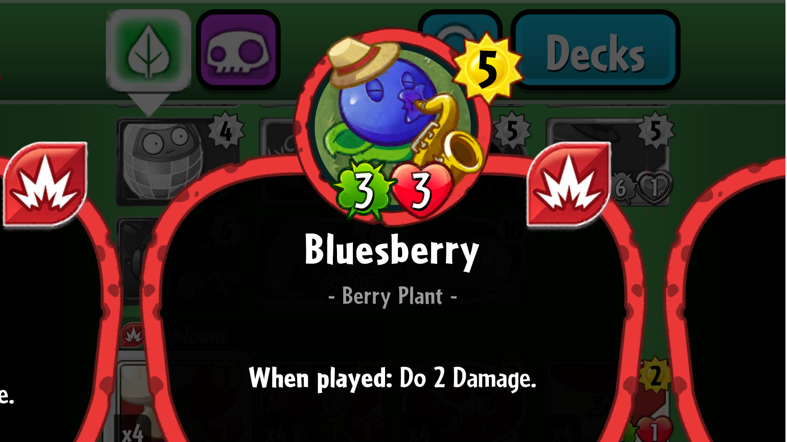 Plants vs. Zombies Heroes Bluesberry