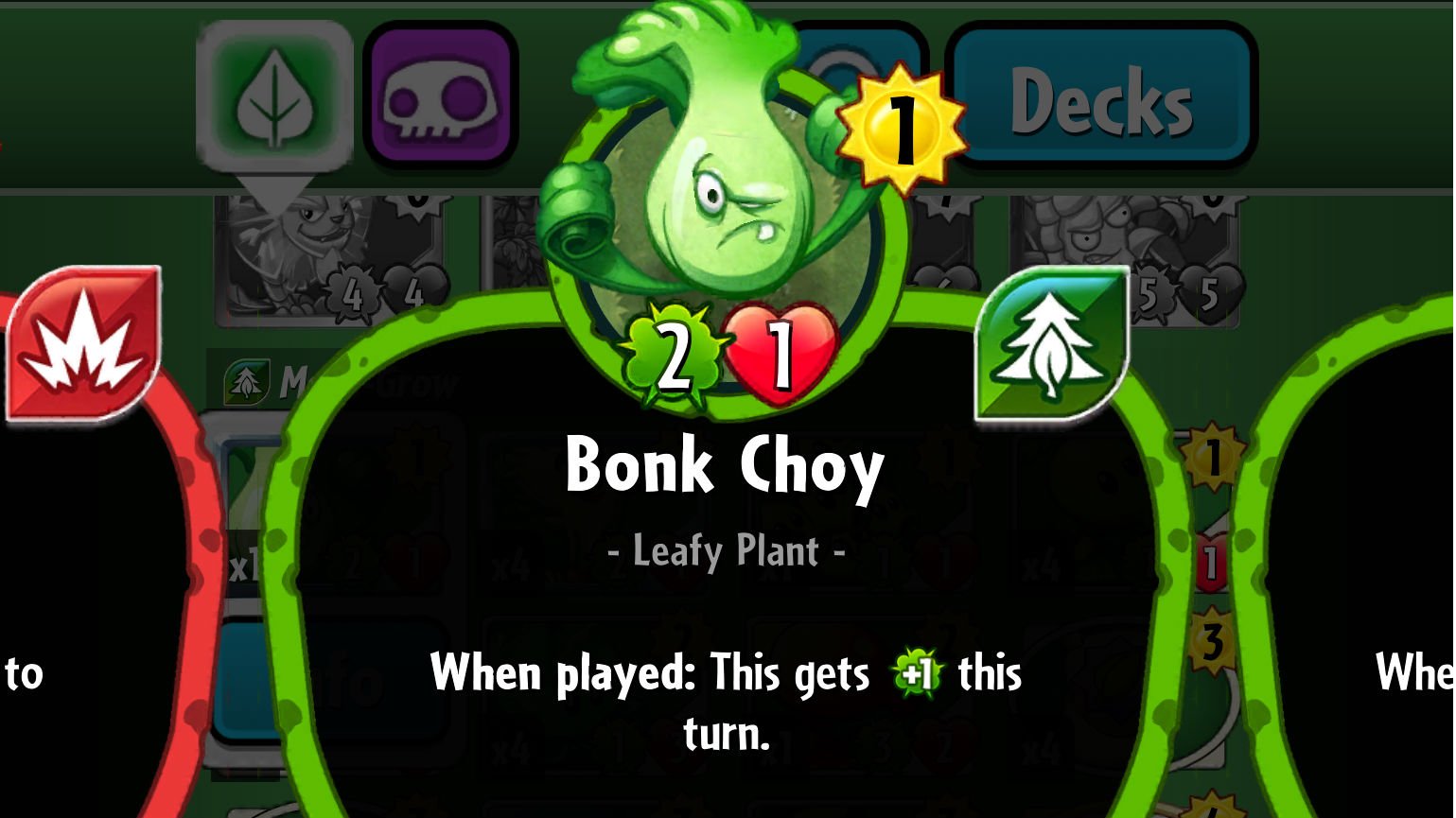 Plants vs. Zombies Heroes Bonk Choy
