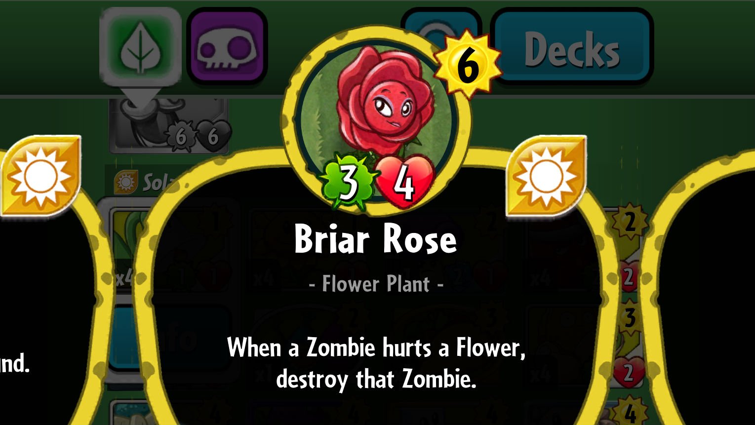 Plants vs. Zombies Heroes Briar Rose