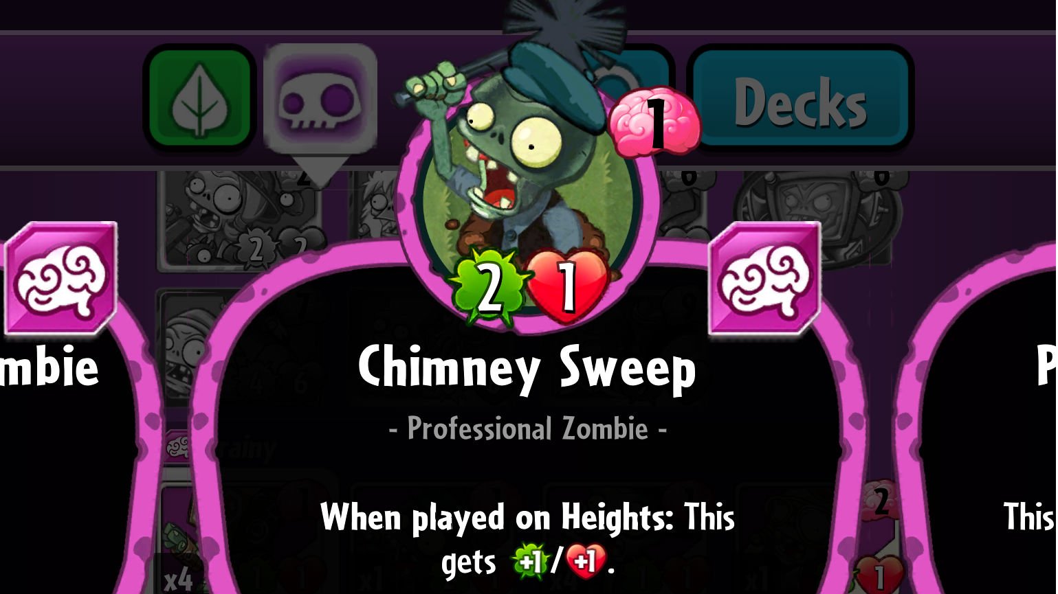 plants vs. Zombies Heroes Chimney Sweep