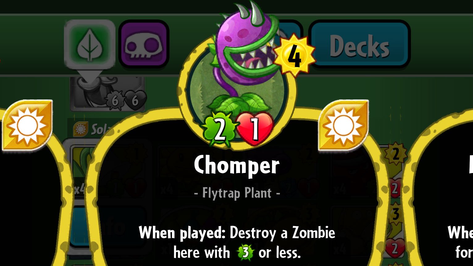 Plants vs. Zombies Heroes Chomper