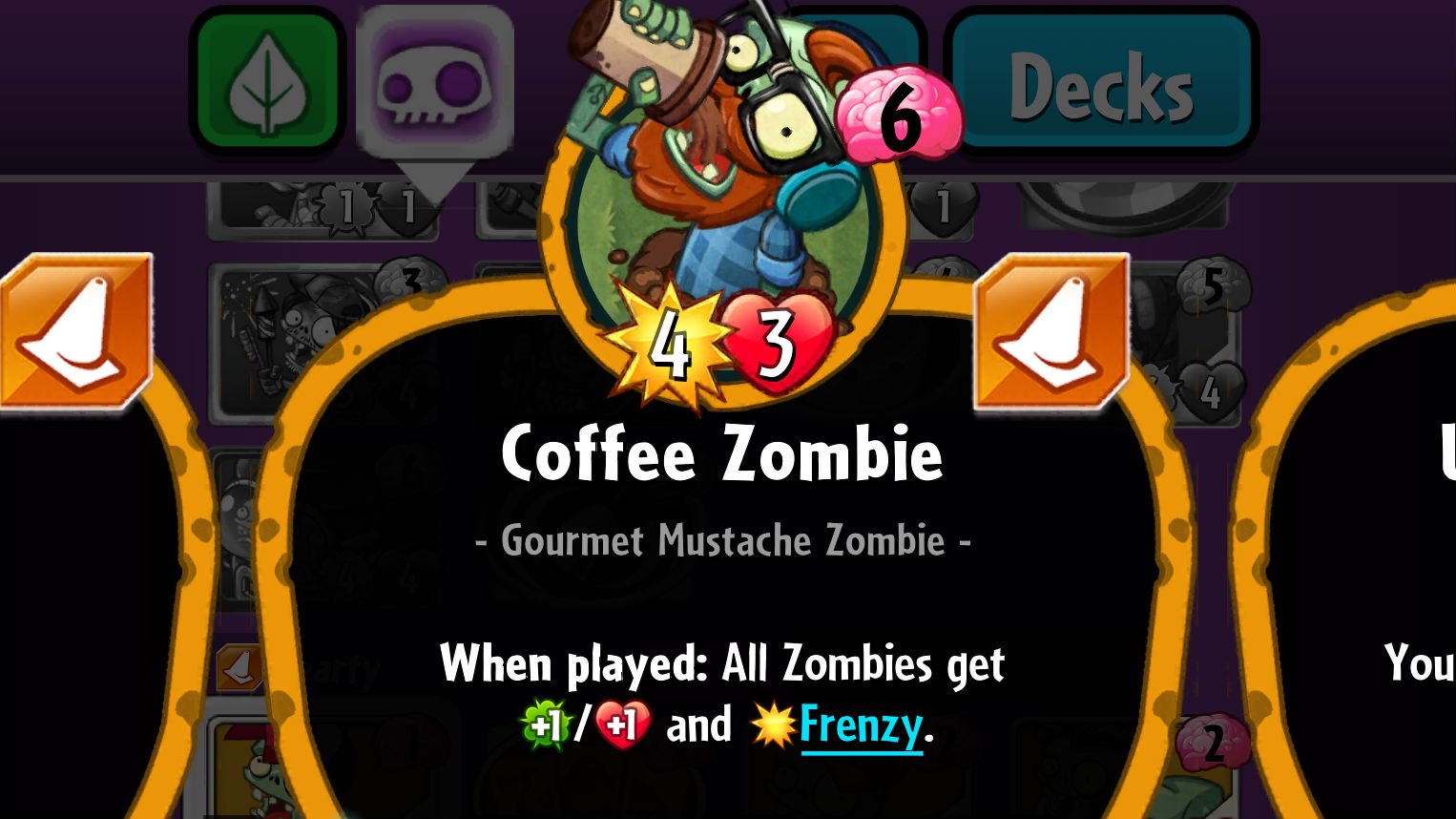 Plants vs. Zombies Heroes Coffee Zombie