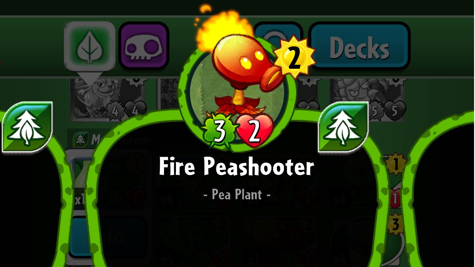 Plants vs. Zombies Heroes Fire Peashooter
