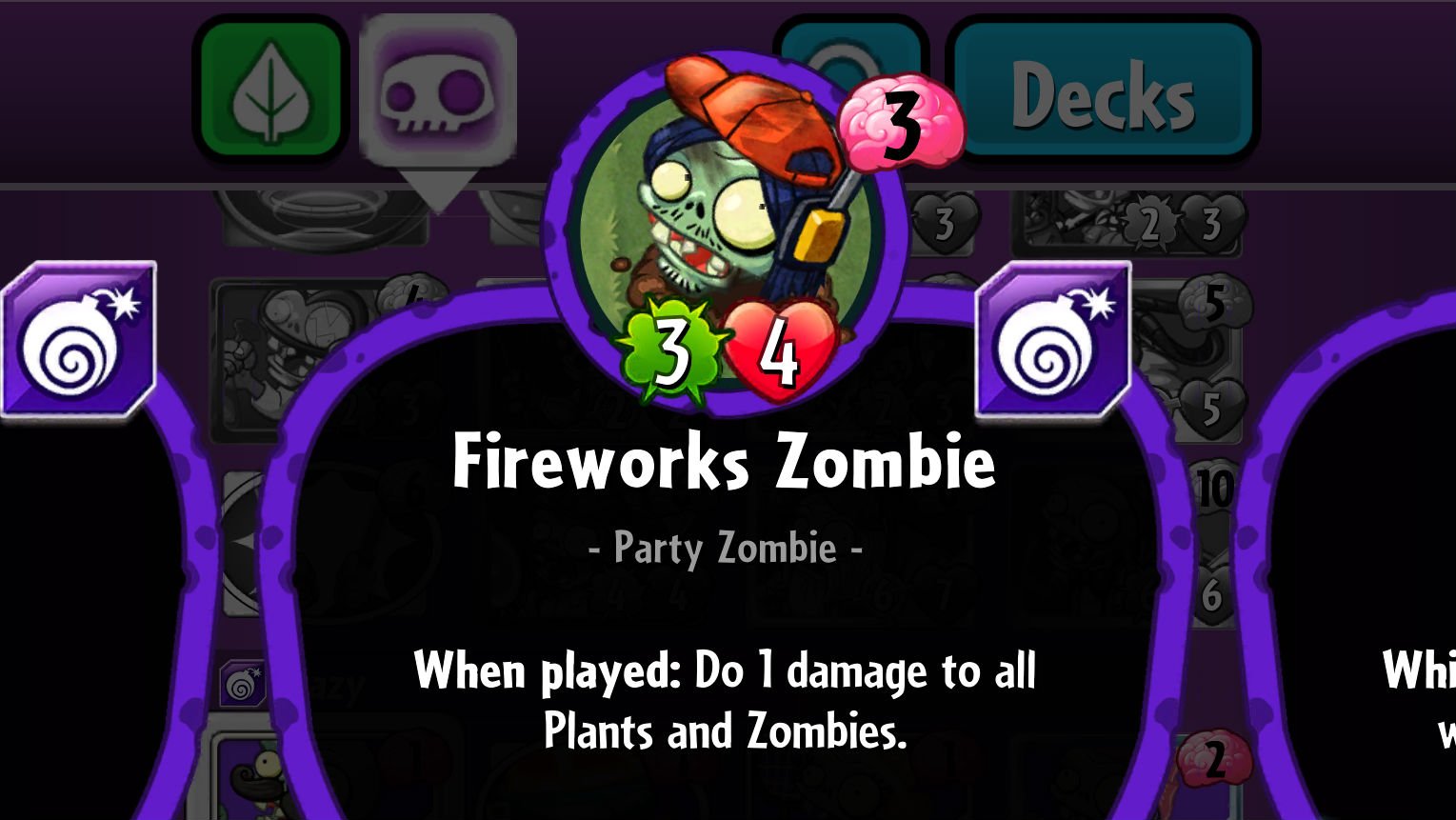 Plants vs. Zombies Heroes Fireworks Zombie