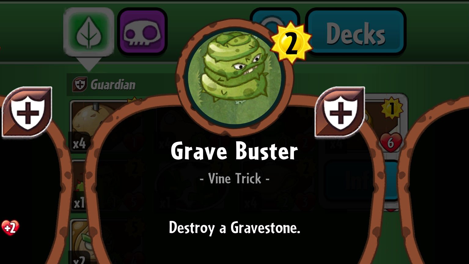 Plants vs. Zombies Heroes Grave Buster