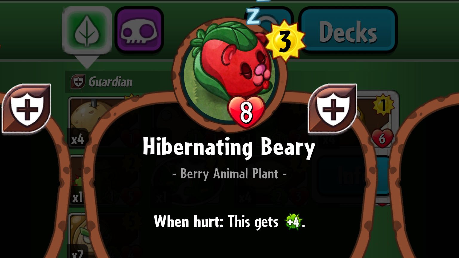 Plants vs. Zombies Heroes Hibernating Beary