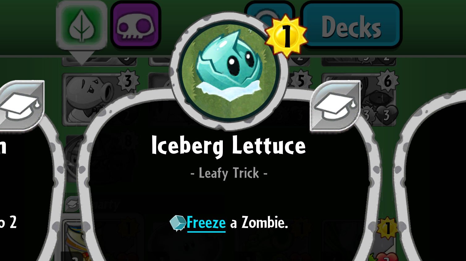 Plants vs. Zombies Heroes Iceberg Lettuce