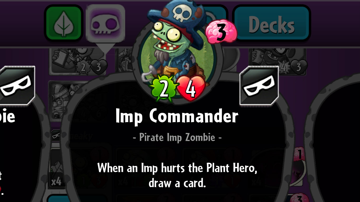 Plants vs. Zombies Heroes Imp Commander