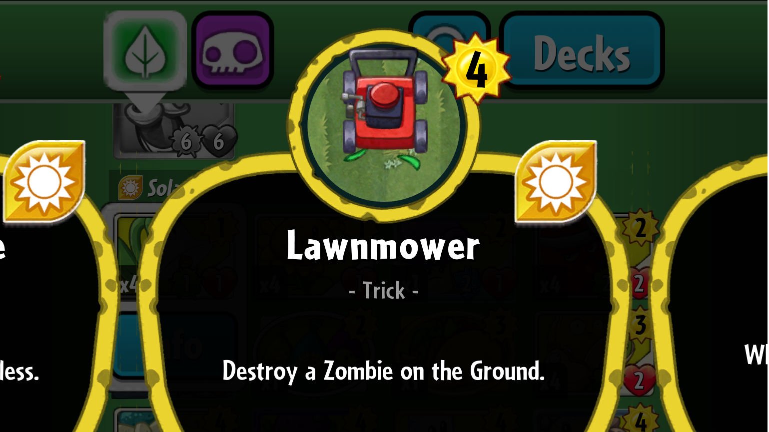 Plants vs. Zombies Heroes Lawnmower