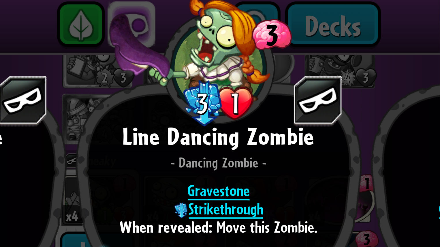 Plants vs. Zombies Heroes Line Dancing Zombie