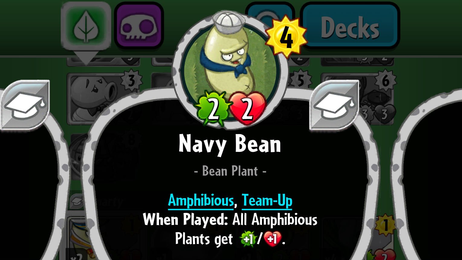 Plants vs. Zombies Heroes Navy Bean