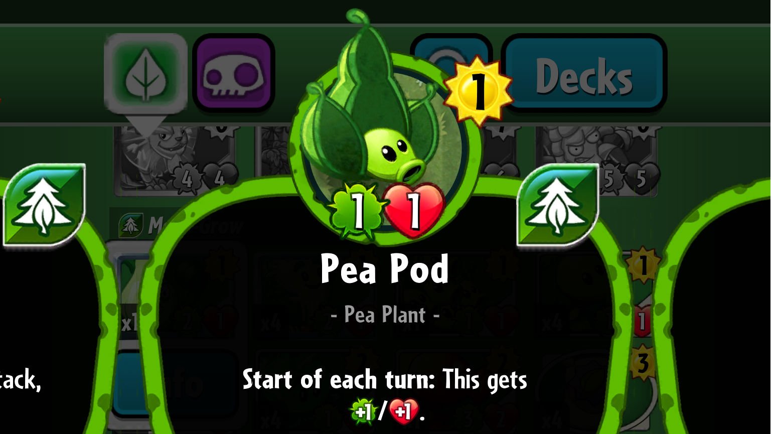 Plants vs. Zombies Heroes Pea Pod