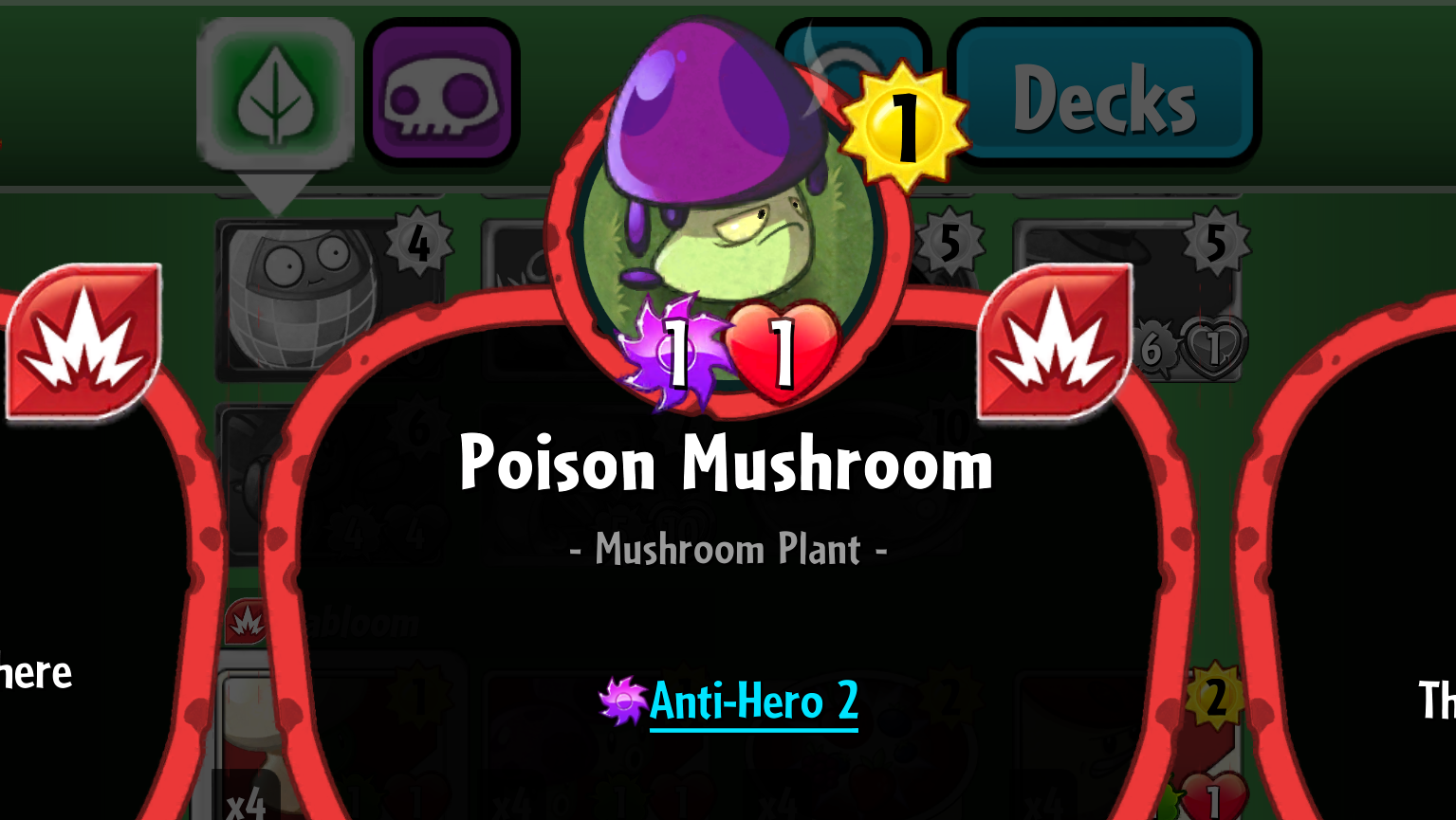 Plants vs. Zombies Poison Mushroom