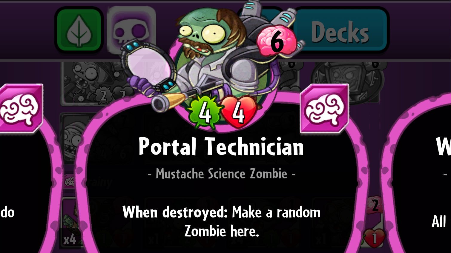 Plants vs. Zombies Heroes Portal Technician