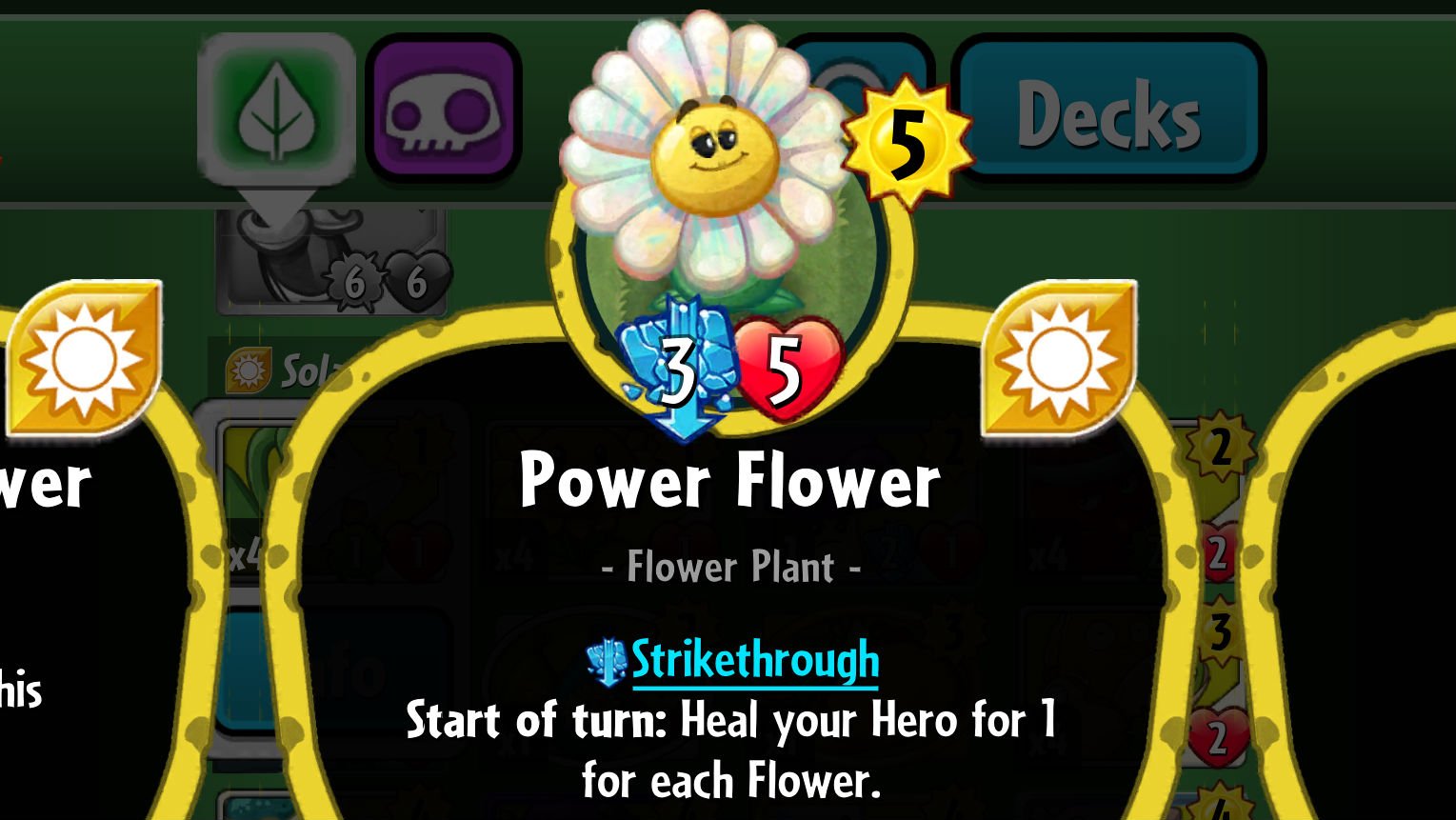 Plants vs. Zombies Heroes Power Flower
