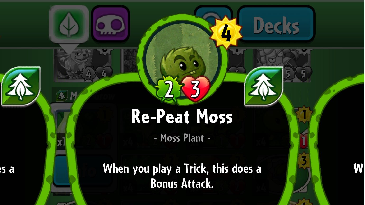 Plants vs. Zombies Heroes Re-Peat Moss