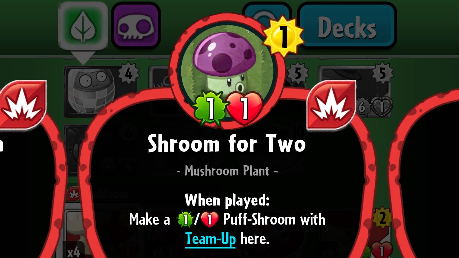 Plants vs. Zombies Heroes Shroom for Two
