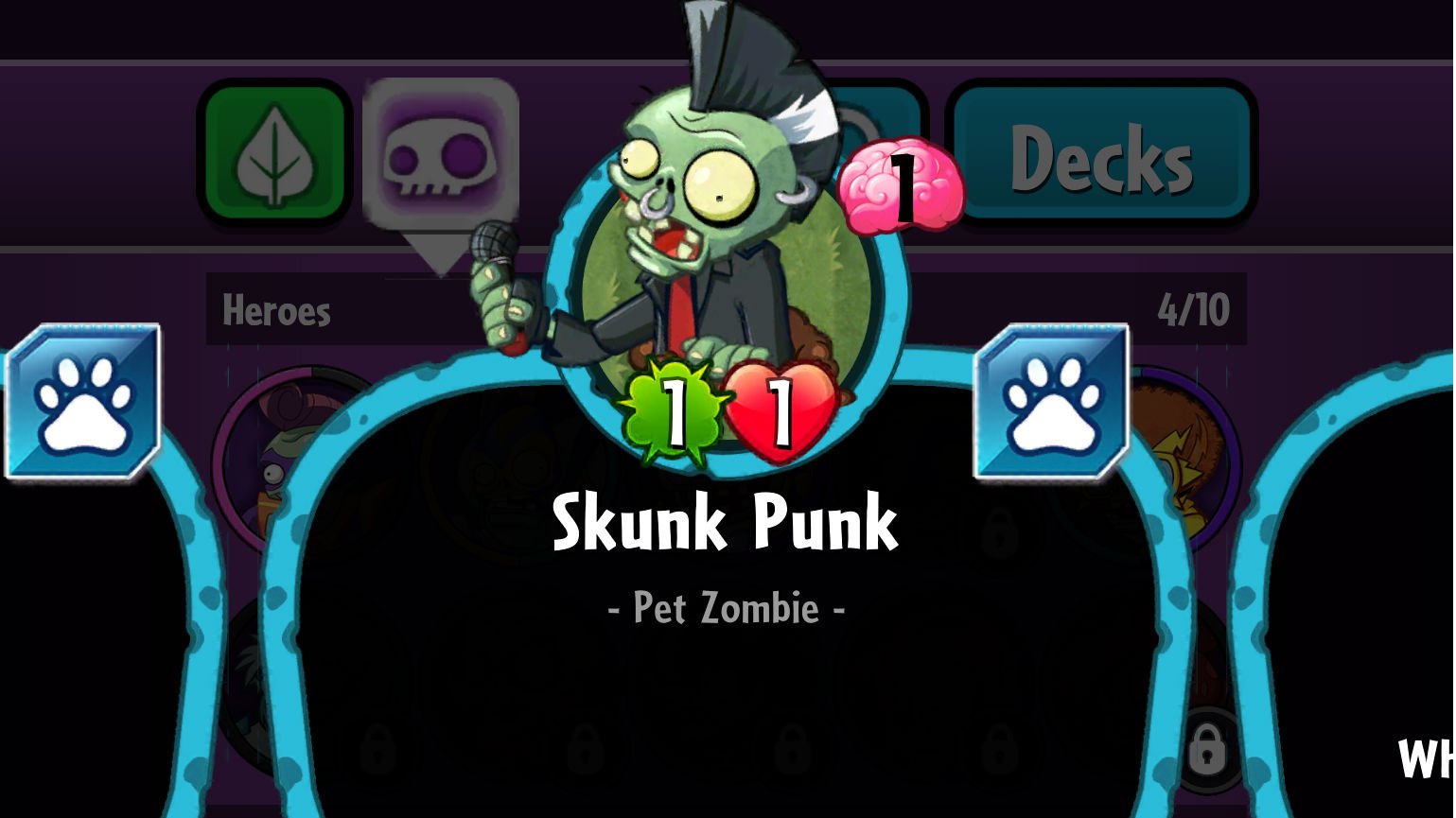 Plants vs. Zombies Heroes Skunk Punk