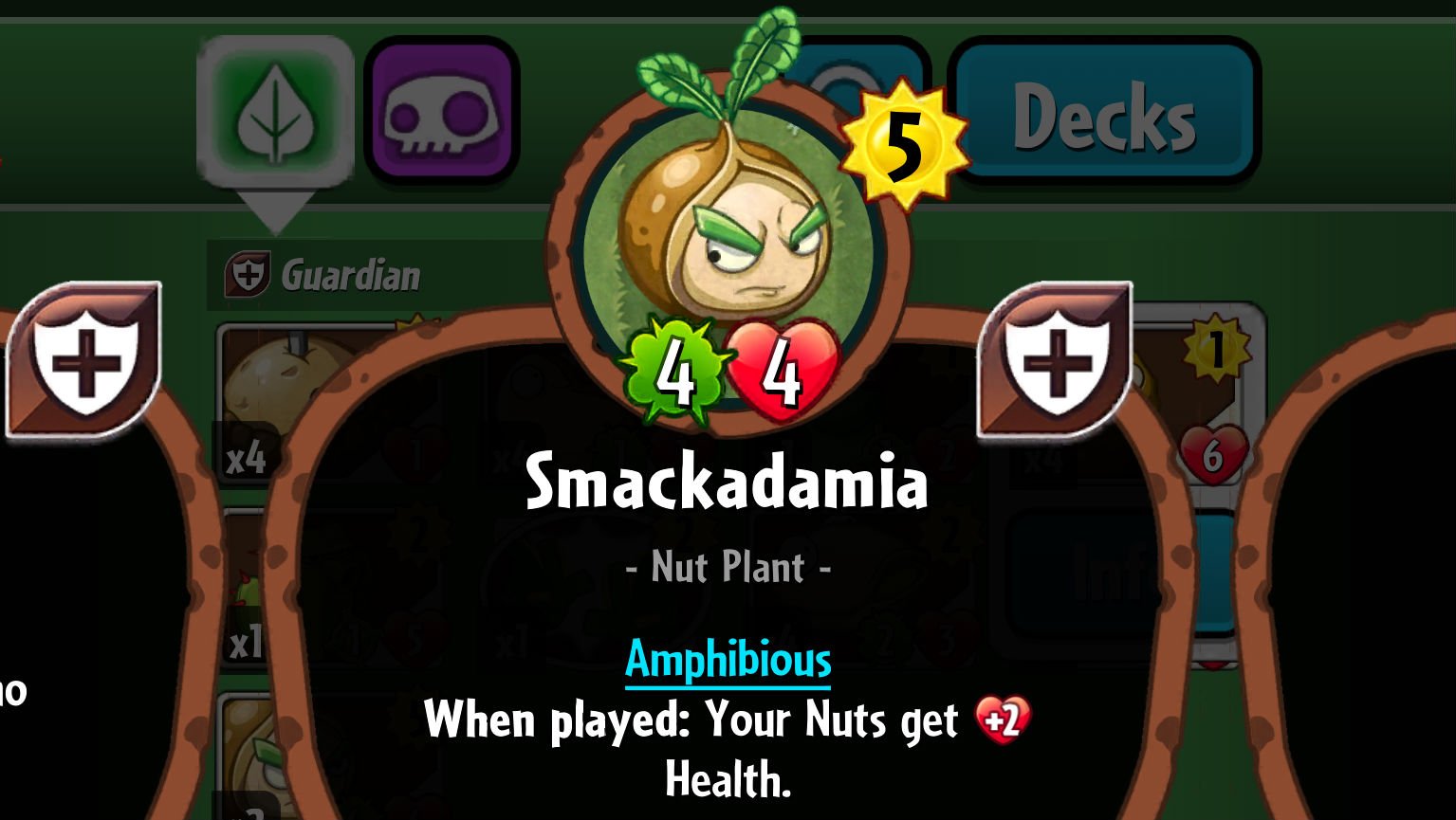 Plants vs. Zombies Heroes Smackadamia