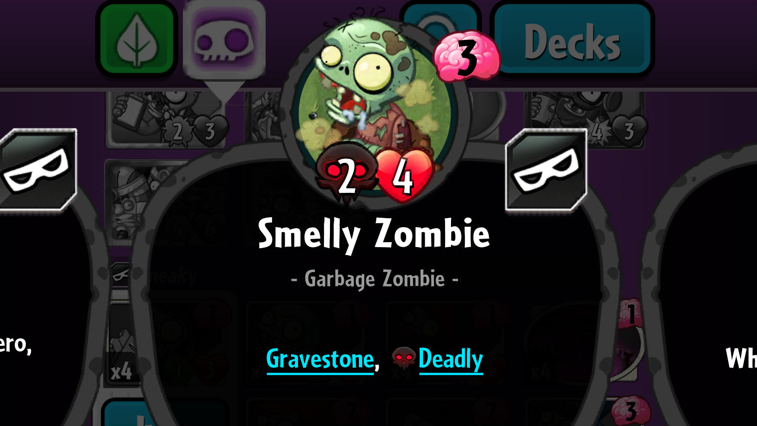 Plants vs. Zombies Heroes Smelly Zombie