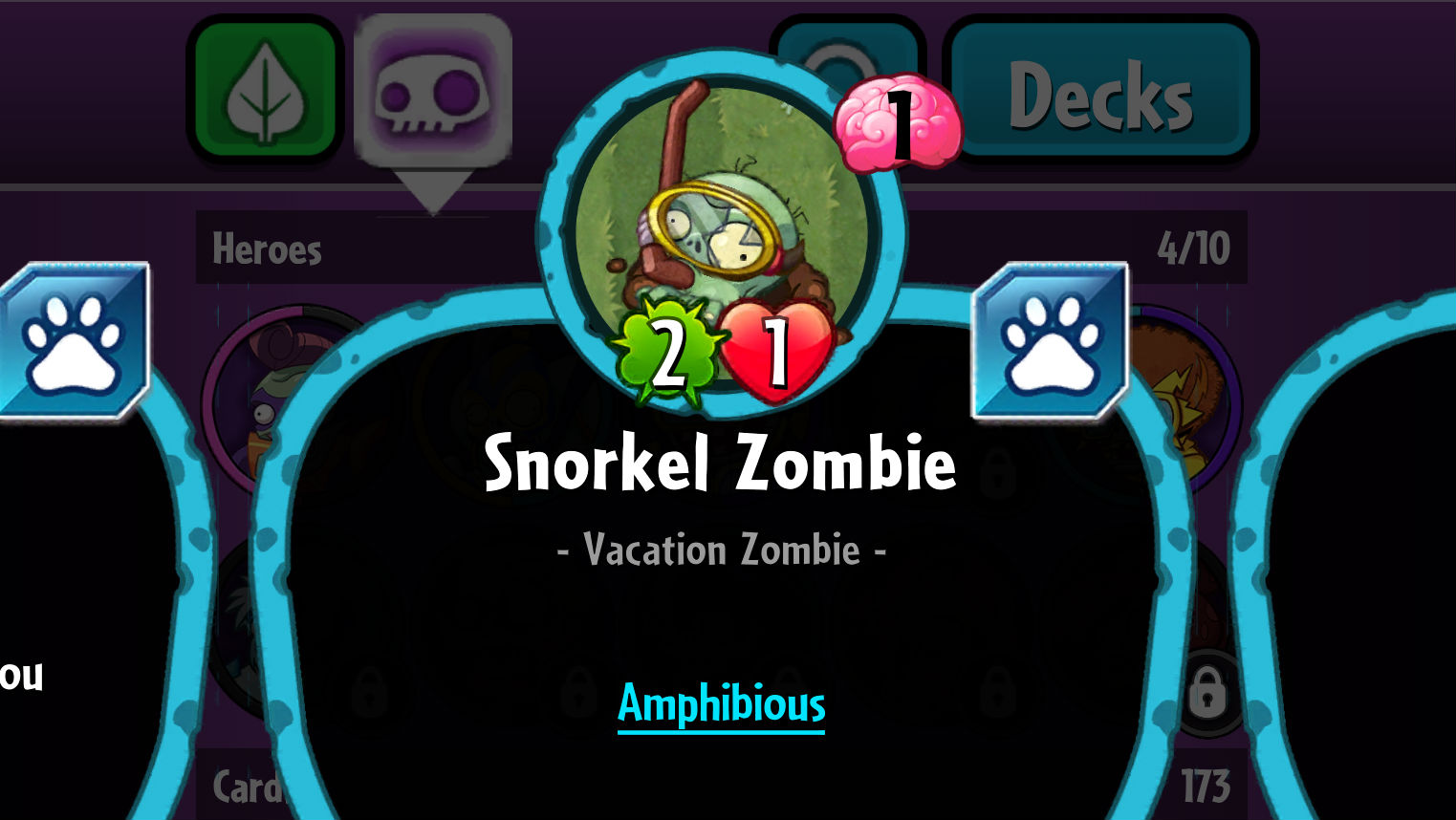 Plants vs. Zombies Heroes Snorkel Zombie
