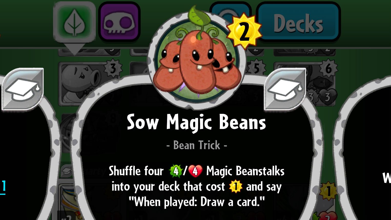 Plants vs. Zombies Heroes Sow Magic Beans