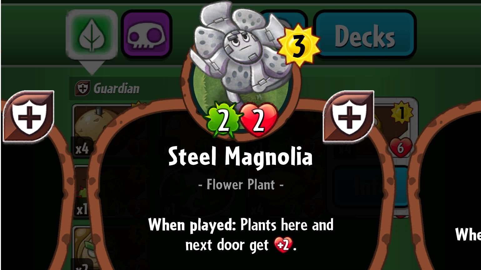 Plants vs. Zombies Heroes Steel Magnolia