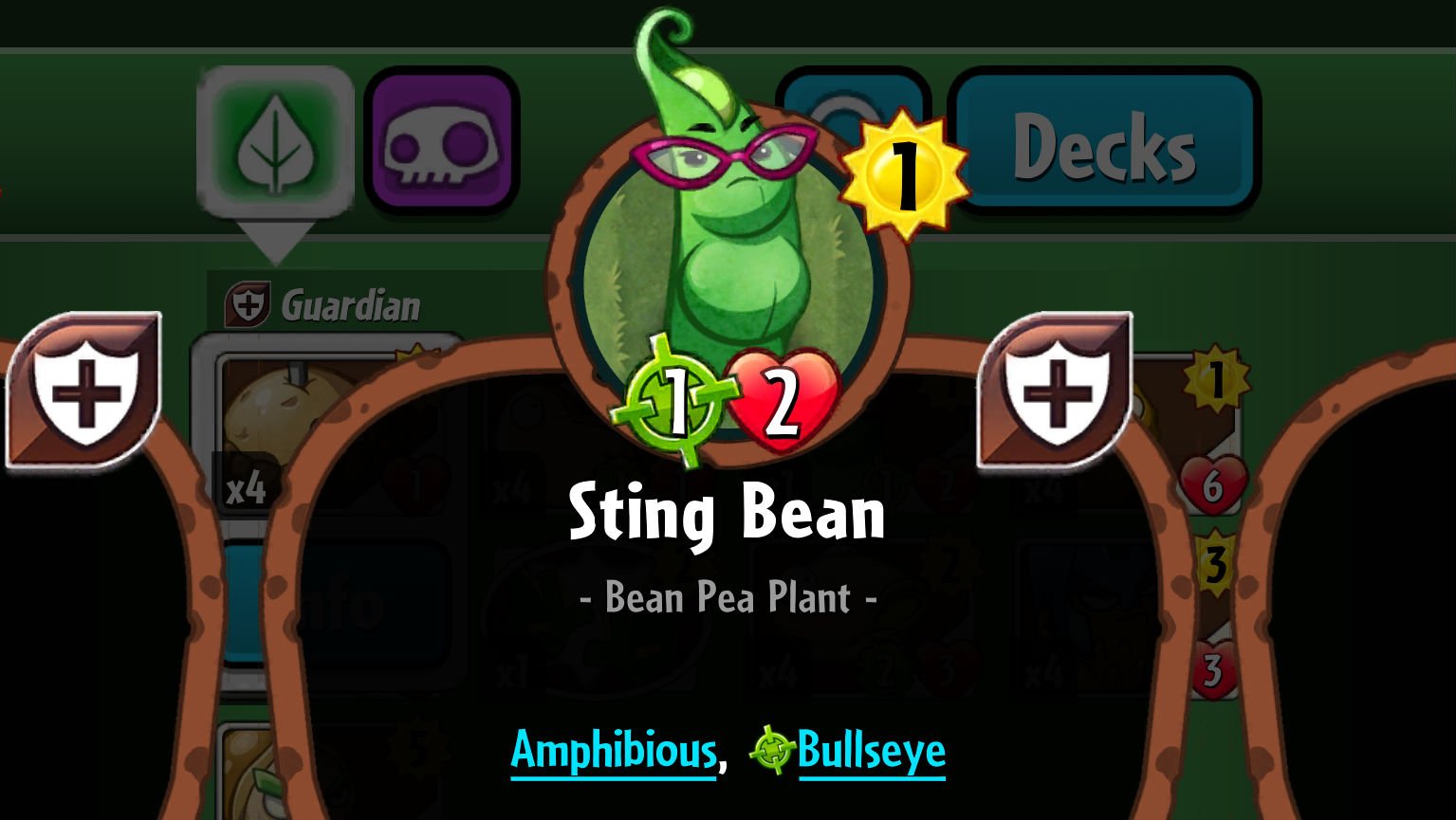 Plants vs. Zombies Heroes Sting Bean