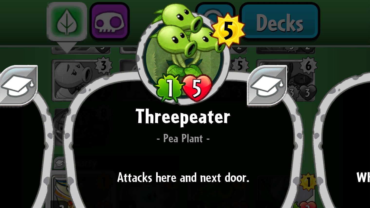 Plants vs. Zombies Heroes Threepeater